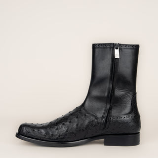 Bota Franco Cuadra Avestruz Negro Caballero
