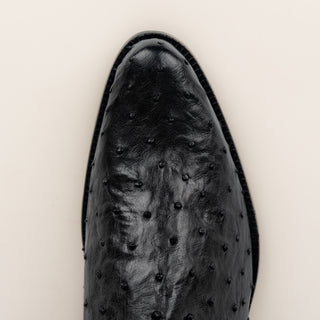 Bota Franco Cuadra Avestruz Negro Caballero