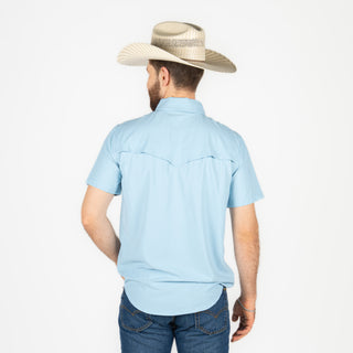 Camisa Rock & Roll Denim Ripstop Aqua Caballero