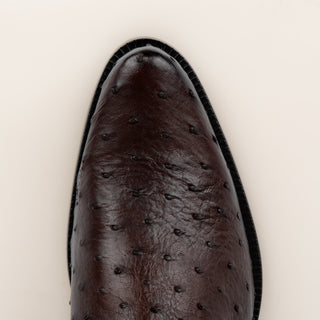 Bota Franco Cuadra Piel De Avestruz Choco Caballero