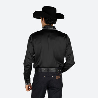 Camisa Barabas Cristales Negro Caballero