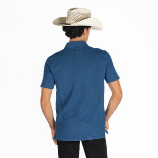 Playera Polo Kimes Ranch Holbrook Indigo Caballero
