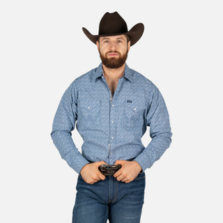 Camisa Wragler Cuadro Azul Caballero