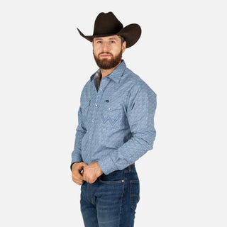 Camisa Wragler Cuadro Azul Caballero
