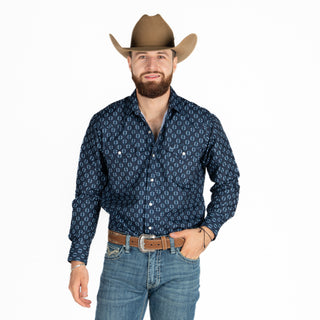 Camisa Rodeo Aztec Marino Caballero