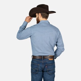 Camisa Wragler Cuadro Azul Caballero