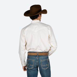 Camisa Ariat WF Pinpoint Oxford Off White Caballero