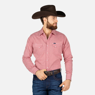 Camisa Wrangler Rombo Rojo Caballero