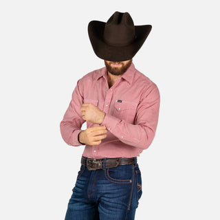Camisa Wrangler Rombo Rojo Caballero