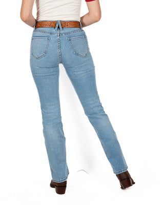 Jeans Rock & Roll Denim Scallop Pocket Riding Dama