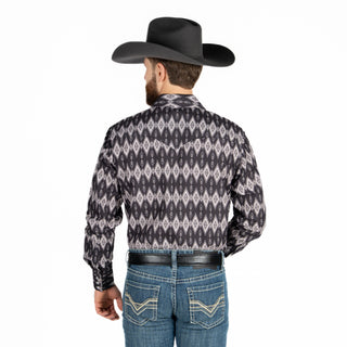 Camisa Rodeo Aztec Negro Caballero