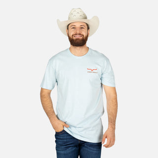 Playera Kimes Ranch Long Live Light Blue Caballero
