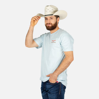 Playera Kimes Ranch Long Live Light Blue Caballero