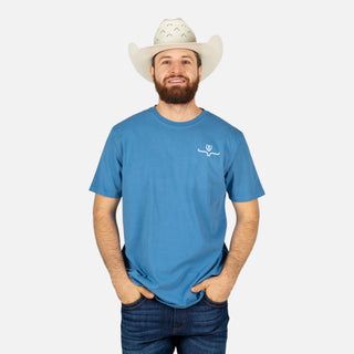 Playera Kimes Ranch Lucky B Vintage Hauler Mid Blue Caballero