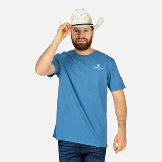 Playera Kimes Ranch Lucky B Vintage Hauler Mid Blue Caballero