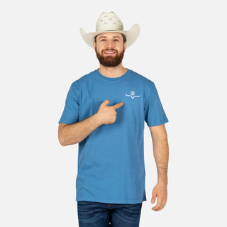 Playera Kimes Ranch Lucky B Vintage Hauler Mid Blue Caballero