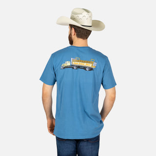 Playera Kimes Ranch Lucky B Vintage Hauler Mid Blue Caballero