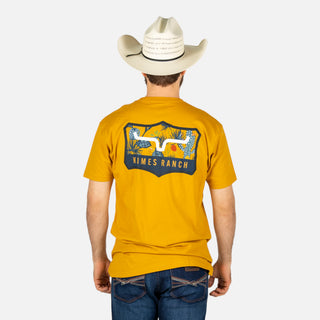 Playera Kimes Ranch Dillar Floral Antique Gold Caballero
