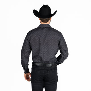 Camisa Rodeo Rombo Negro Caballero