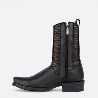Bota Cuadra Venado Italiano Negro Caballero