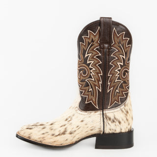 Bota Caborca Ikal Pelo Granizo Blanco Café Caballero