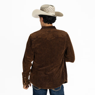 Sobrecamisa Kimes Ranch Catalina Cord Dark Brown Caballero