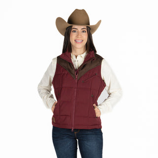 Chaleco Kimes Ranch Lenora Maroon Dama