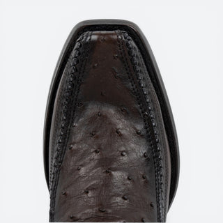 Bota Cuadra Avestruz Flame Chocolate Caballero
