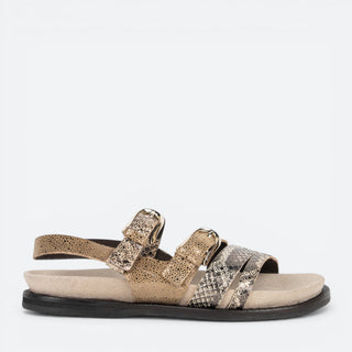 Sandalia Franco Cuadra Piton Molorus Res Gamuza Beige Dama