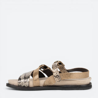 Sandalia Franco Cuadra Piton Molorus Res Gamuza Beige Dama