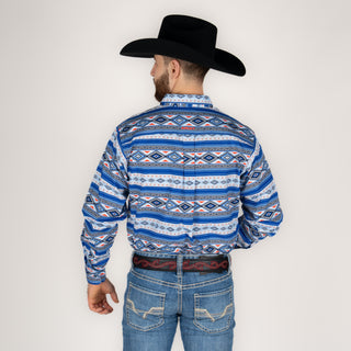 Camisa Ariat Ryder LS Shrt Royal Blue Caballero