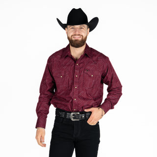 Camisa Golden Rooster Vino Caballero