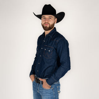 Camisa Wrangler Mezclilla Caballero