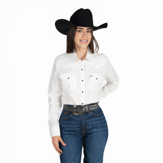 Camisa Denver Blanco Liso Dama