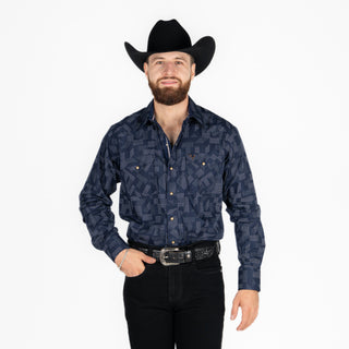 Camisa Golden Rooster Marino Caballero