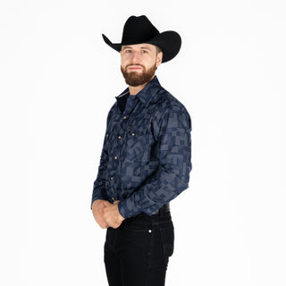 Camisa Golden Rooster Marino Caballero