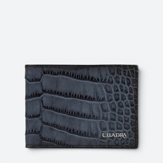 Billetera Cuadra Alligator Fine Azul Caballero