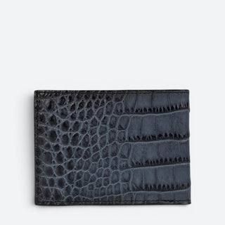 Billetera Cuadra Alligator Fine Azul Caballero