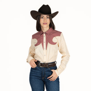 Camisa Kimes Ranch Alice Mauve Dama