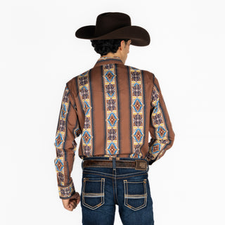 Camisa Wrangler Checotah Café Caballero