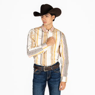 Camisa Kimes Ranch Double Tap Natural Caballero