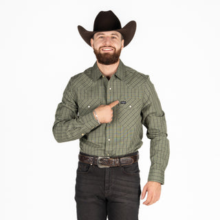 Camisa Kimes Ranch Army Green Caballero