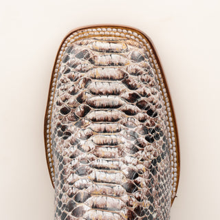 Bota Coyote Ranch Ascensión Piel Grabada De Pitón Café Dama