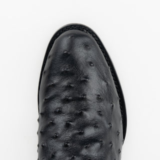 Bota Reyme 1201 Grabado Avestruz Negro Caballero