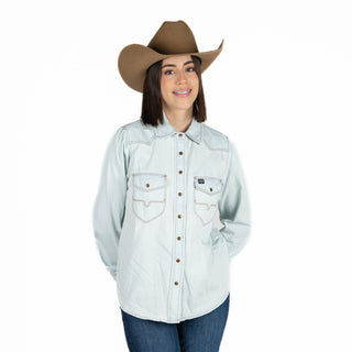Camisa Kimes Ranch Jane Light Blue Dama