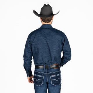 Camisa Rodeo Azul Marino Caballero
