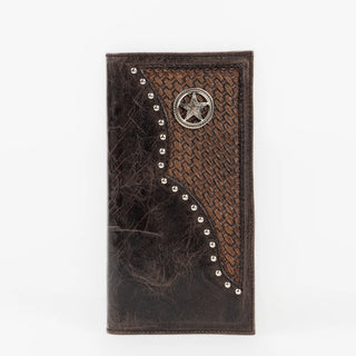 Billetera Toro Bravo Grabado Tejido Estrella Caballero