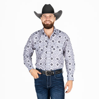 Camisa Rodeo Aztec Gris Caballero
