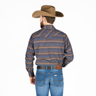 Camisa Golden Rooster Marino Café Caballero