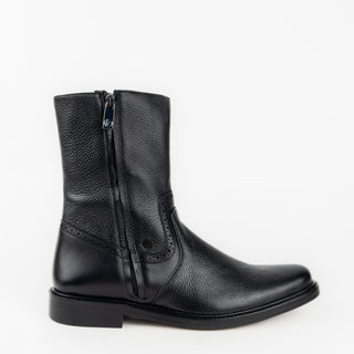 Bota Franco Cuadra Venado Vario Ternera Negro Caballero